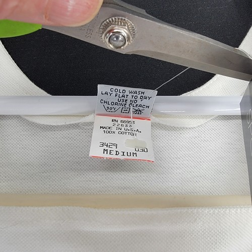 VTG 80s Head Medium Embroidered White Micro Mesh Bateau Neckline Tennis Top NWT - Picture 9 of 9