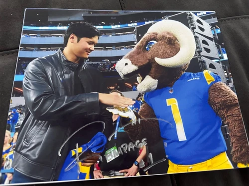 Los Angeles LA Rams Rampage mascot signed 8x10 photo