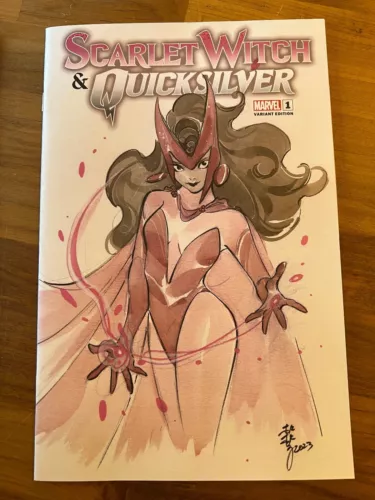 Scarlet Witch & Quicksilver #1 - Variant Cover by Peach Momoko - Marvel - 2024
