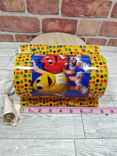 M&Ms Yellow/Red Table Lamp Night Light 7.5” High Collectible Bulb Size C7 - Picture 11 of 12