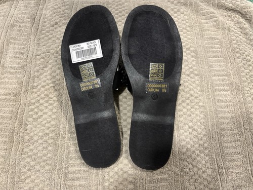 Shu Shop Women’s Sandals Size 8.5 Black Studded *New In Box* - Picture 3 of 4