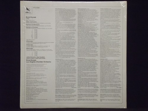 ERNST KRENEK - STATIC & ECSTATIC / KITHARAULOS LP 1979 VARESE INT., IN SHRINK - Picture 2 of 4