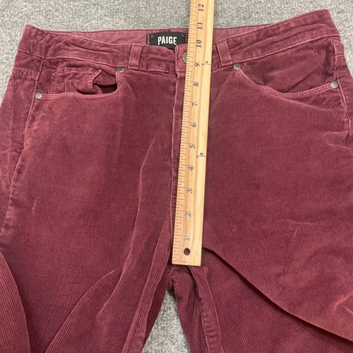 Vintage PAIGE High Rise Bell Canyon Cordhose Burgund Größe 29 Y2K Hergestellt in den USA - Bild 7 von 14
