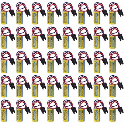 40x MR-BAT ER17330V/3.6V Mitsubishi A6BAT PLC Battery for FANUC CNC System Power