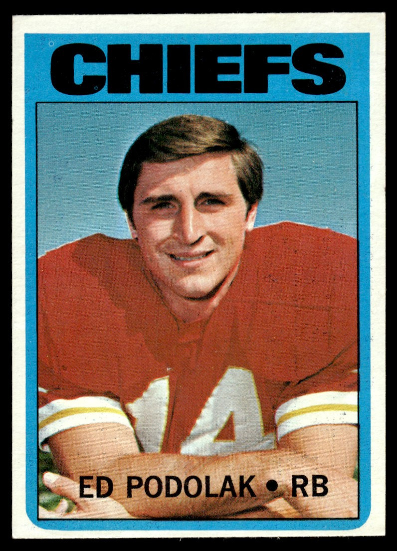1972 TOPPS ED PODOLAK ROOKIE KANSAS CITY CHIEFS #82 DP62