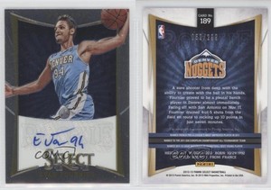 2012-13 Panini Select /299 Evan Fournier #189 Rookie Auto RC