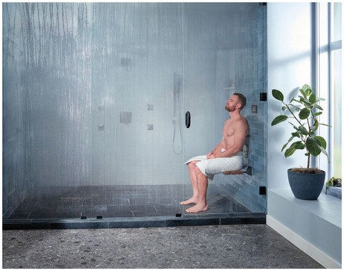 Delta 5SE-SBS-6 Universal Showering Tilt Up Shower Seat - Lumicoat Champagne - Bild 3 von 12