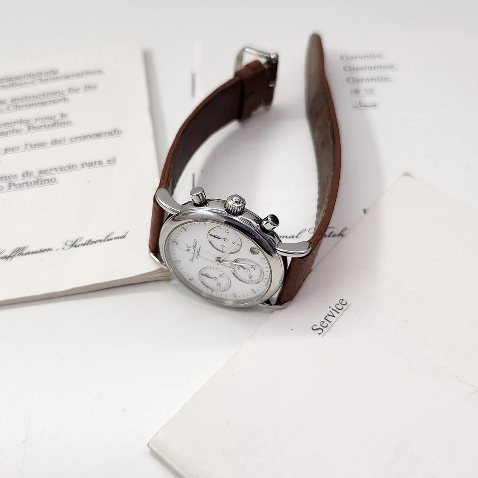 IWC Portofino Chronograph Ladies 25 mm Steel Leather Quartz Watch - Image 3 of 4