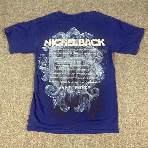 Nickelback Dark Horse 2010 Concert Tour Anvil Tag Blue shirt size Small - Picture 5 of 7