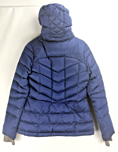 Cabela's Goose Down Puffer Jacket Women's Small Blue 650 Fill Hooded Parka - Picture 2 of 24