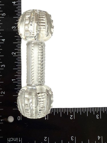 Antique 3.5" American Brilliant Cut Glass Knife Rest Sawtooth Multi-Faceted ABP - Picture 9 of 9