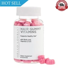 Hello Lovely Hair Skin Vitamins C & E 5000mcg Biotin 60 Ct Exp 08/26