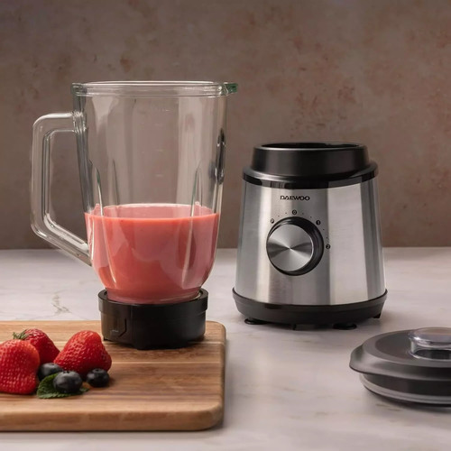 Daewoo Stainless Steel Smoothie Maker Glass Jug Blender 1.5L Coffee Grinder 800W - Picture 1 of 11