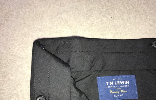 T M LEWIN - Slim Fit BLACK WOOL & MOHAIR DINNER SUIT - 40 Reg - W34 L31 - TUXEDO - Picture 12 of 13
