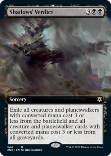 Shadows' Verdict - Extended Art x1 NM Magic the Gathering 1x Zendikar Rising mtg - Picture 1 of 1