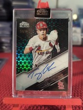 TOMMY EDMAN 2020 TOPPS CHROME BLACK AUTO GREEN REFRACTOR #13/99 NLCS ALL-STAR 🔥