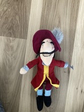 10" DISNEY STORE PETER PAN CAPTAIN HOOK BEAN BAG DOLL STUFFED ANIMAL PLUSH TOY