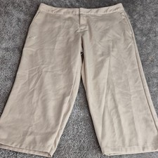Under Armour Performance Womens Golf Capris Khaki Tan Size 10 Cropped Pants