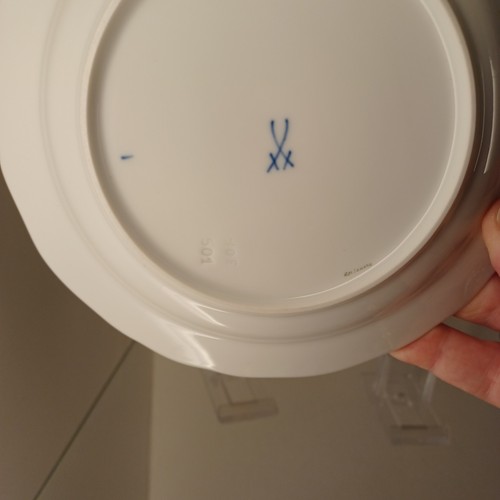 Meissen 3 platos de pastel flor de colores 2 Dm aprox 18 cm borde de oro 2 x 1. Opción 1 x 2. Wahl - Imagen 9 de 12