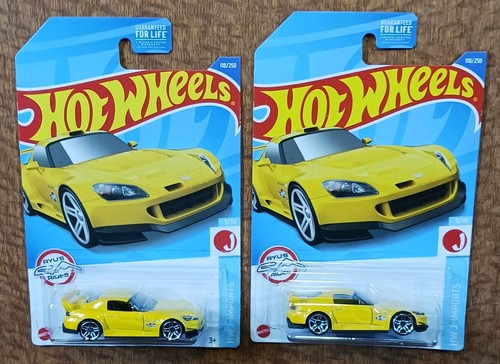 Hot Wheels 2018 RYU ASADA 118/250 HW J-Imports 3/10 Honda S2000 Yellow Lot of #2 - Picture 3 of 5