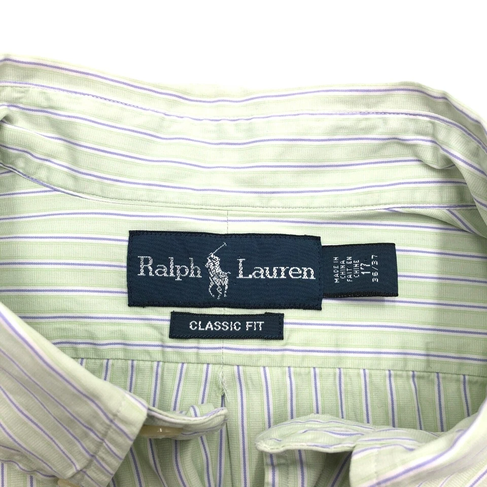 Ralph Lauren Camisa Casual Formal Corte Clásico Rayas Hombre Talla XL ( - Imagen 4 de 4