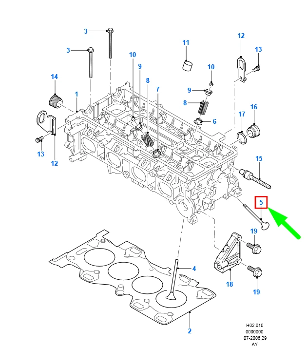 FORD MONDEO MK3 Exhaust Valve 1S7G-6505-D7F 1675265 NEW GENUINE - Image 3 of 4