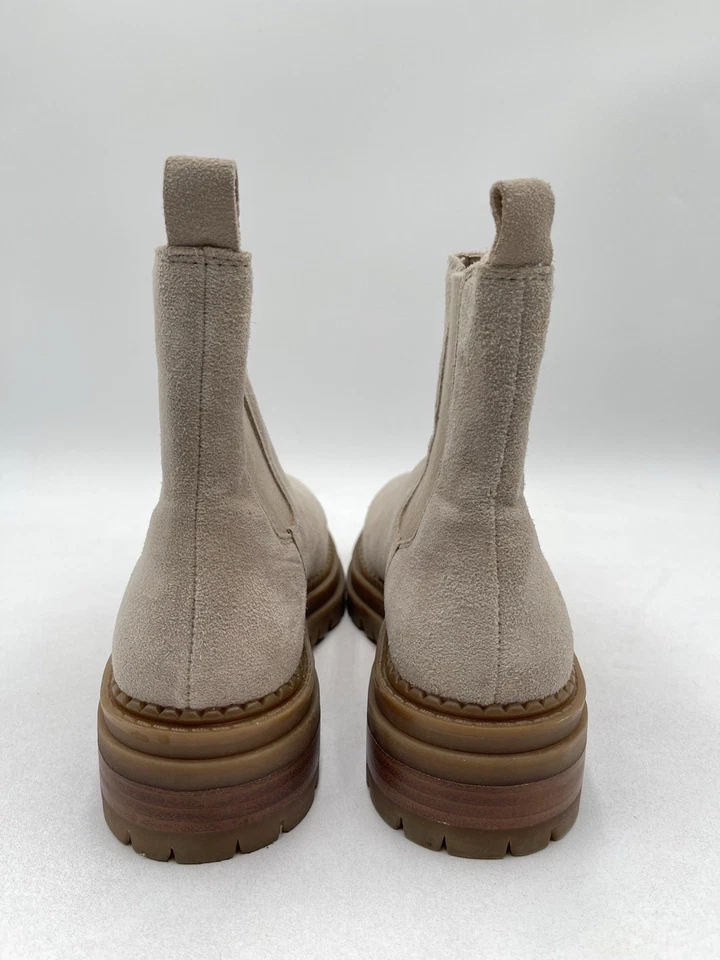 Bota Chelsea Feminina Steve Madden Chelsey Camurça Natural Tamanho 7.5M - Imagem 4 de 4
