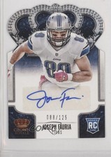 2013 Crown Royale Silver Die-Cut Signatures /125 Joseph Fauria Rookie Auto RC