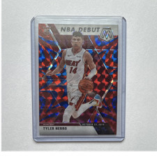Panini Mosaic 2019-20 Tyler Herro Rookie Reactive Blue Prizm #280 NBA Debut