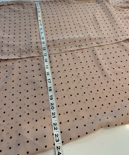 Pastel Pink Polka Dot Joan Vass Long Sleeve Button Up Blouse NEW Size XL - Picture 4 of 11