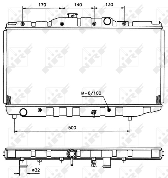 NRF 526711 Radiator, engine cooling for TOYOTA
