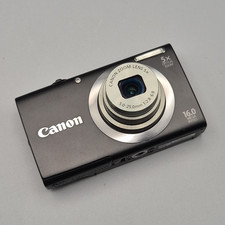 Canon PowerShot A2300 HD 16MP Digital Camera Black 5x, Charger, 32GB SD, Great!