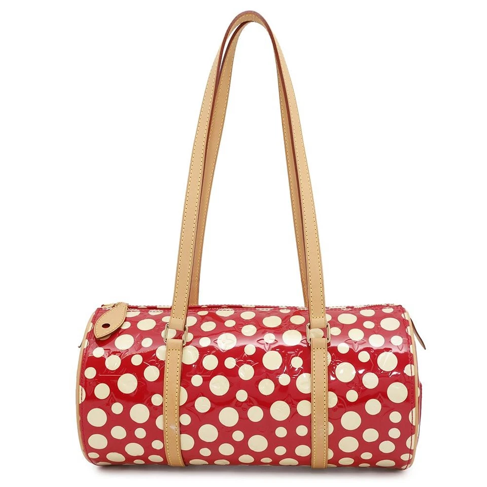 LOUIS VUITTON Papillon Monogram Vernis Leather/Dot Infinity Rouge M91425