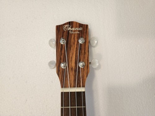 Ohana CK-22Z Solid Top Satin Zebrawood Concert Ukulele with Bag, barely used - Picture 5 of 11