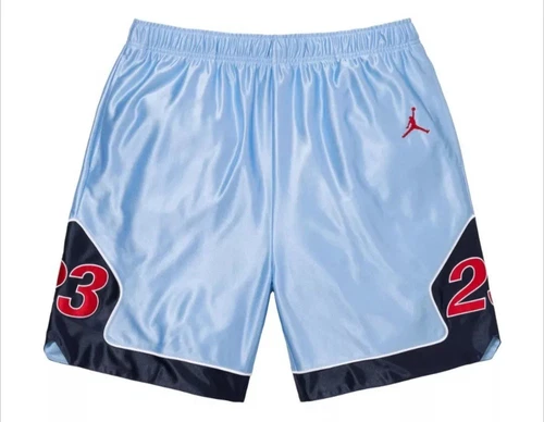 Short d'échauffement SUPREME x Jordan bleu clair taille 2XL neuf rare HF3054 436