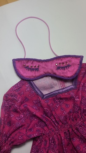 American Girl Doll 2007 Paisley Print Pajamas PJs Sleep Mask Left Slipper (T3) - Imagen 2 de 7