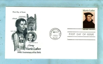 1983, Scott #2065, ARTMASTER FDC, "Honoring Martin Luther, 500th Anniversary".. - Image 1 of 3