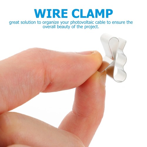 50 Pcs Solar Panel Wire Clip Cable Clamps Frameless Clips Electrical Staples - Imagen 6 de 12