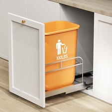 Pull Out Trash Can Under Cabinet Kit with Soft-Close Slides Trash Bin Not Inc...