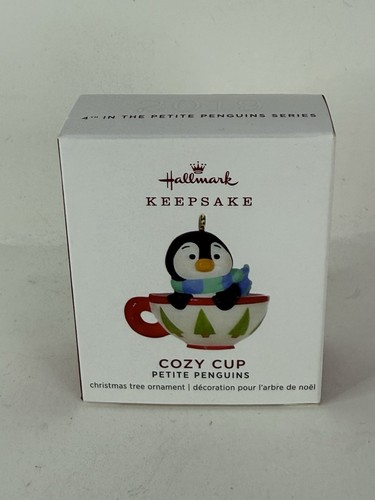 NIB Cozy Cup Petite Penguins 2019 Miniature Hallmark Keepsake Ornament QXM8277 - Picture 2 of 7
