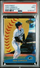2000 FINEST GOLD DIE-CUT REFRACTOR #73 JOSE CANSECO SSP PSA 9 MINT POP 1 NO 10