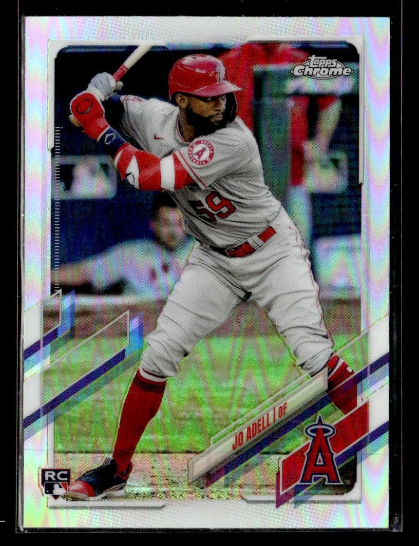 2021 Topps Chrome #142 Jo Adell Refractor Rookie Card Los Angeles Angels