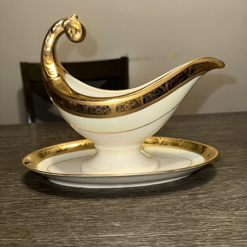 Hutschenreuther Selb Bavaria 18KG Oro Gravy Bowl Placa Adjunta Porcelana - Imagen 1 de 6