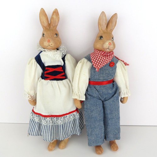 Vintage Porzellan Hase Puppen Hase Billy & Betsy 1994 Osterhasen Bauernhaus - Bild 19 von 20