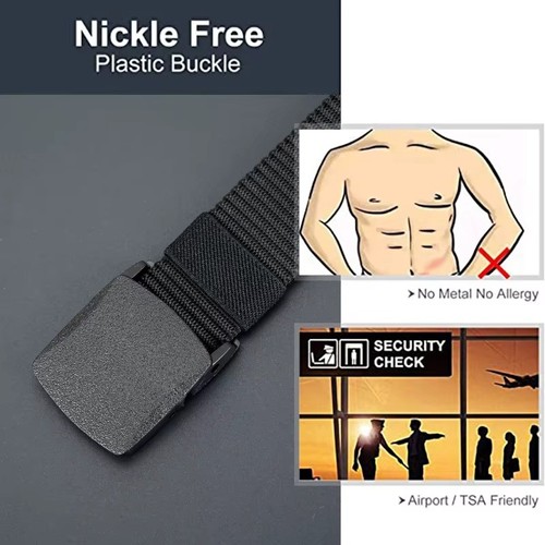 Herren Damen Taktischer Canvas Gurtband Gürtel Normale Größe Militärstil Schnalle Gürtel - Bild 3 von 13