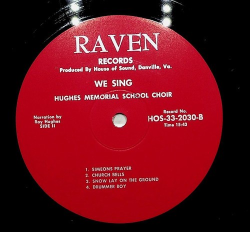 Hughes Memorial School Choir LP We Sing Raven 2030 Gospel Narration Hayes - Picture 4 of 4