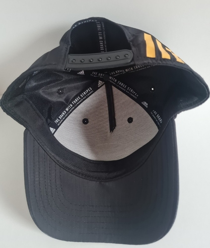 Adidas Trucker Hat Cap Mens Adjustable Snapback Black Orange Aeroready OSFA - Picture 10 of 16