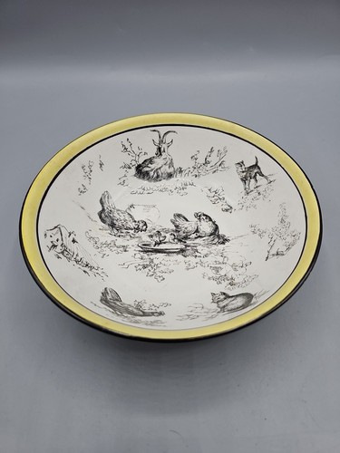 Mottahedeh Toile Farm Animals Porcelain Plate, Bowl, And Mug Made in Italy - Picture 11 of 20