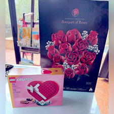 Lego new in box  10328 BOUQUET OF ROSES plus bonus heart candy box (40759)