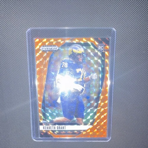 2025 Panini Prizm Draft Picks Football Orange Finite Kenneth Grant #62